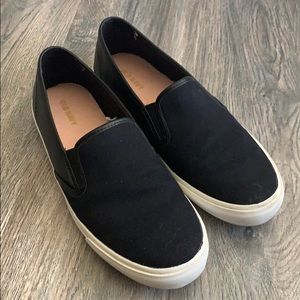Canvas/pleather slip on shoes